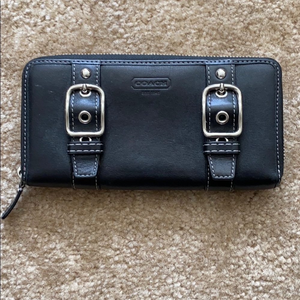 Black leather Coach wallet
